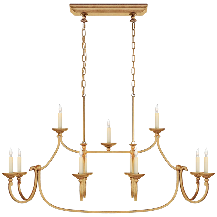 Gilded Iron 11-Light Indoor Crystal Chandelier