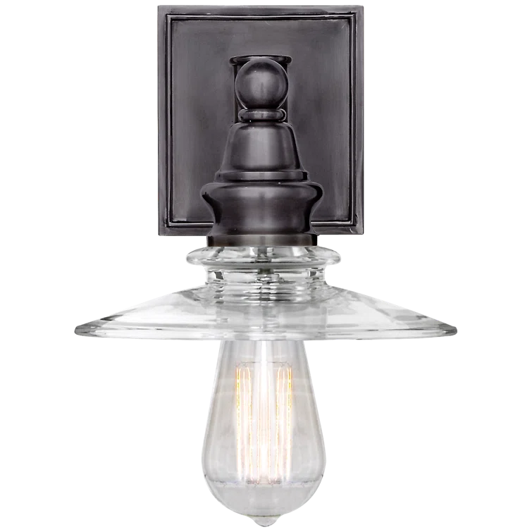 Covington Elegance 12.75" Outdoor Bronze & Black Wall Sconce
