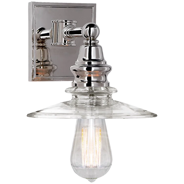 Covington Shield 12.75" Outdoor Nickel Wall Sconce