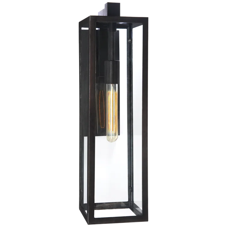 Elegant Fresno Dimmable Iron Sconce in Black - 21.75" H