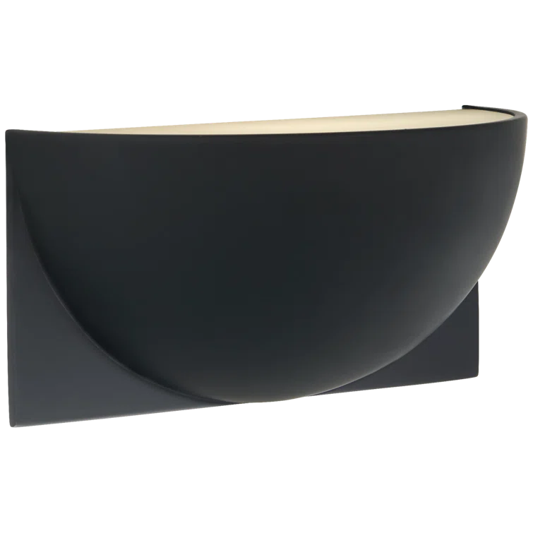 Matte Black Dimmable LED Half Moon Sconce