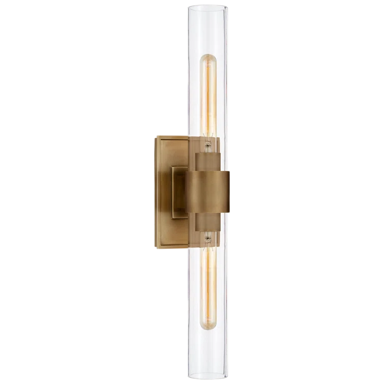 Hand-Rubbed Antique Brass Double Wall Sconce