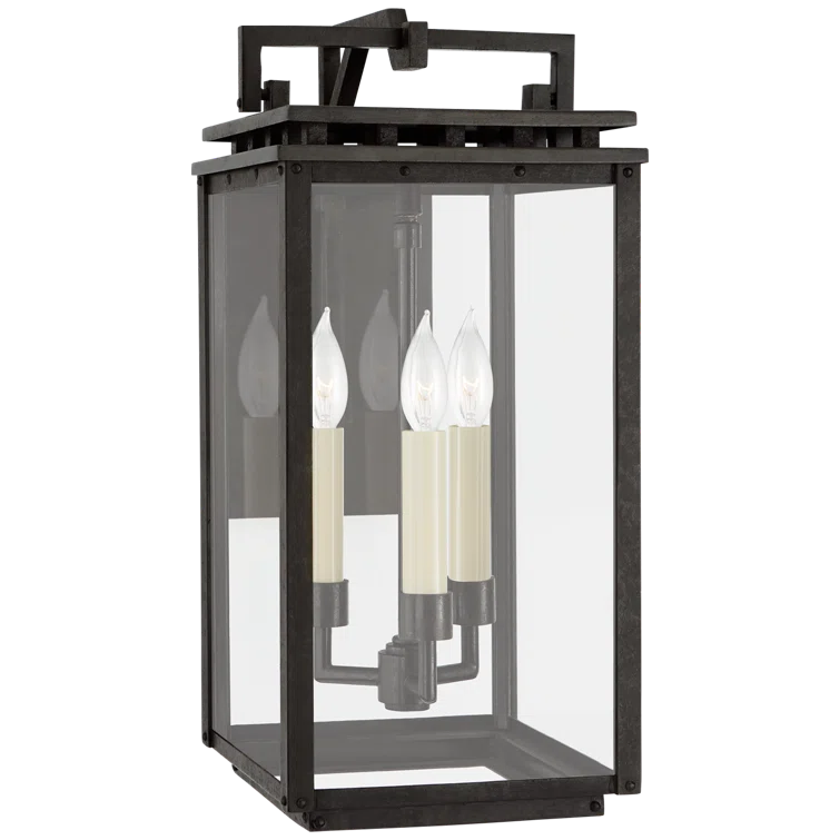Cheshire 16" Black Iron Dimmable Wall Lantern