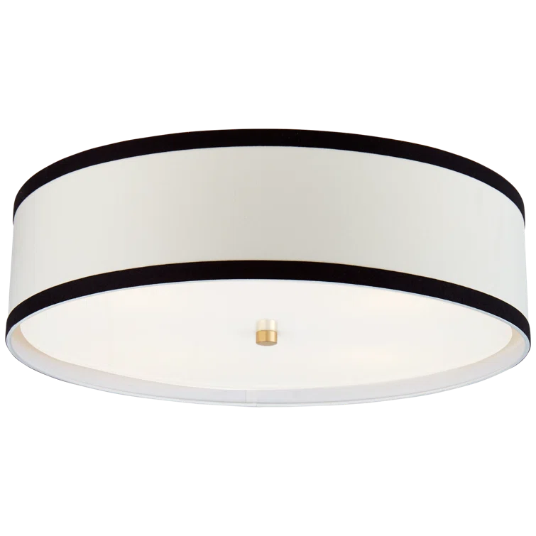 Preppy Gild 24" Crystal-Trimmed Drum Ceiling Light