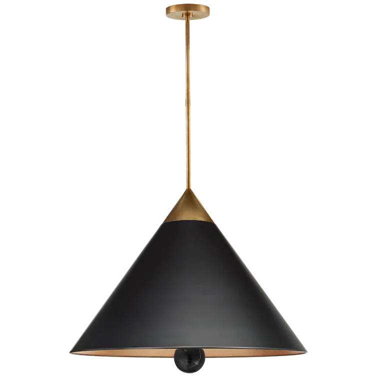 Cleo Black Crystal 24" Indoor/Outdoor LED Pendant Light