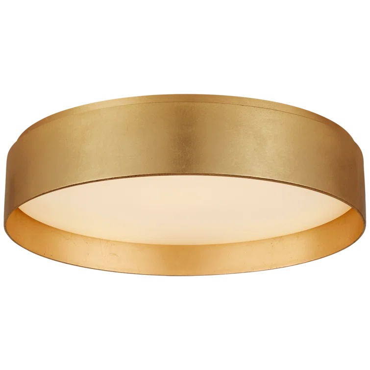 Shaw Solitaire Gold Glass 5'' LED Drum Flush Mount
