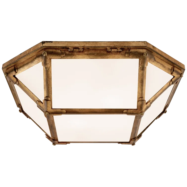 Morris 5'' Polished Nickel Geometric LED Flush Mount Ceiling Light