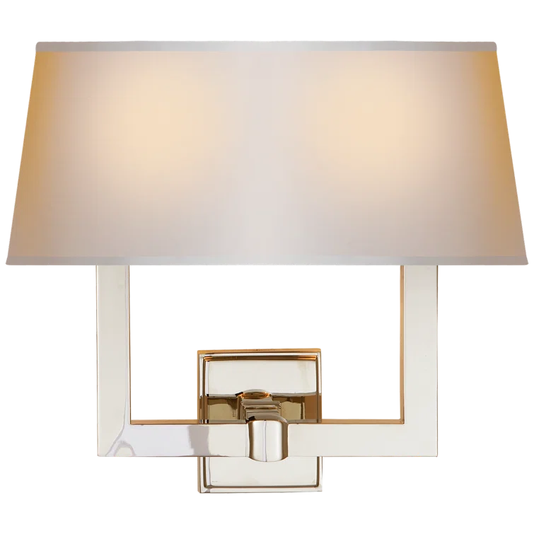 Polished Nickel 14" Dimmable Direct Wired Sconce