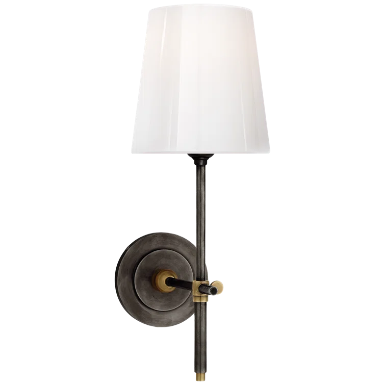 Medici 14.5'' Bronze and Antique Brass Dimmable Wall Sconce