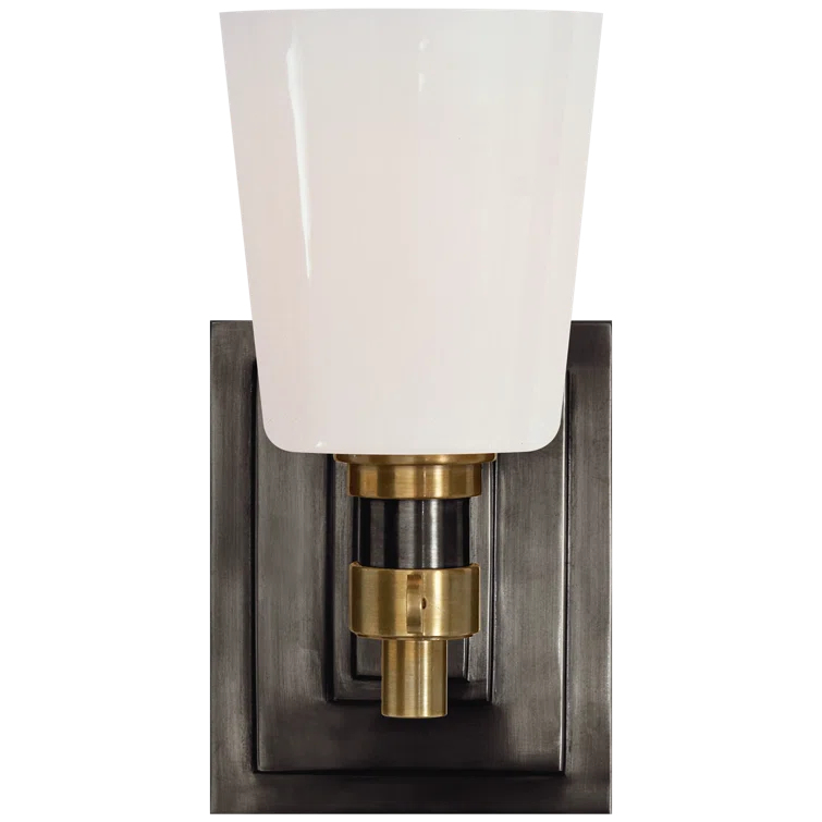 Bryant Outdoor 5.5" Dimmable Brass & Bronze Wall Sconce
