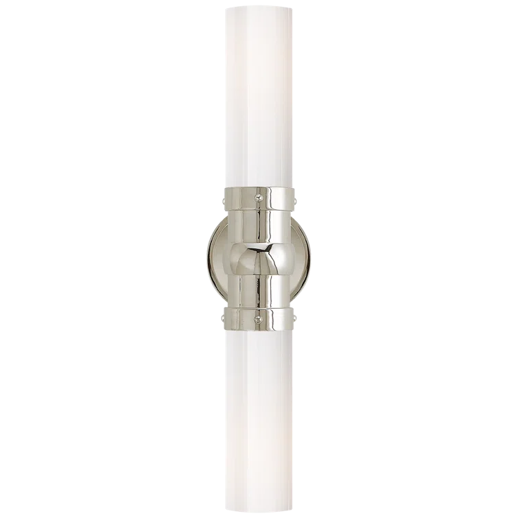 Polished Nickel 18" Dimmable Outdoor Double Bath Light