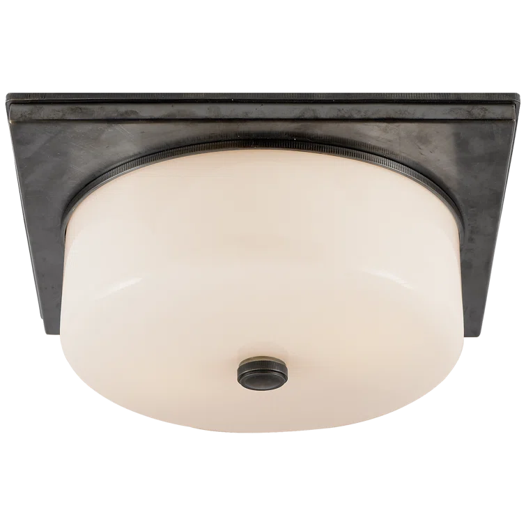 Newhouse Bronze Square-Top 2-Light Indoor/Outdoor Flush Mount