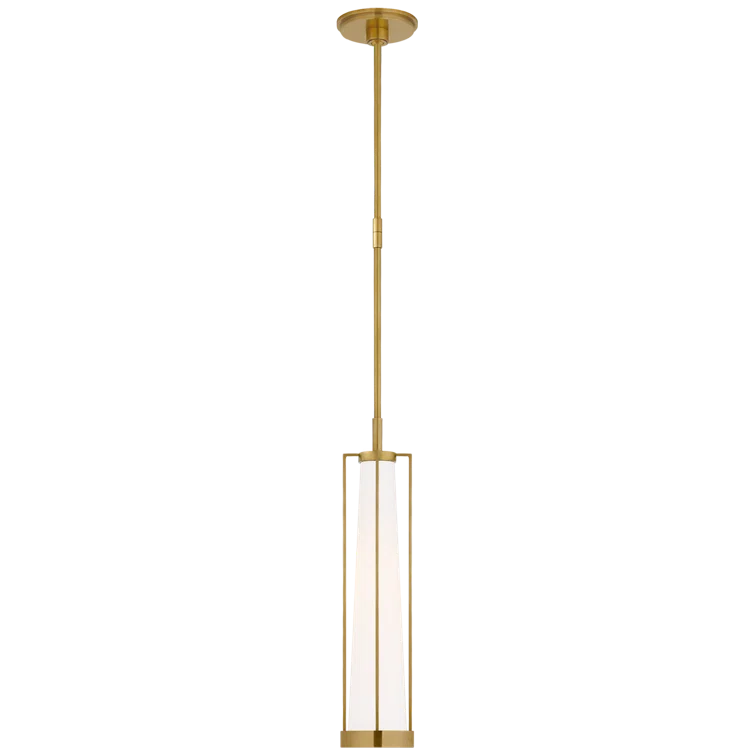 Hand-Rubbed Antique Brass Mini LED Pendant Light with Glass Shade