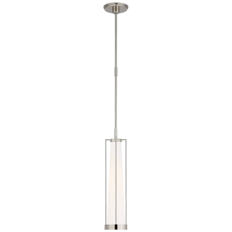 Polished Nickel Mini Pendant with Clear Glass Shade