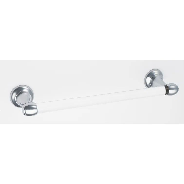 Royale 12'' Polished Chrome Acrylic Wall Towel Bar
