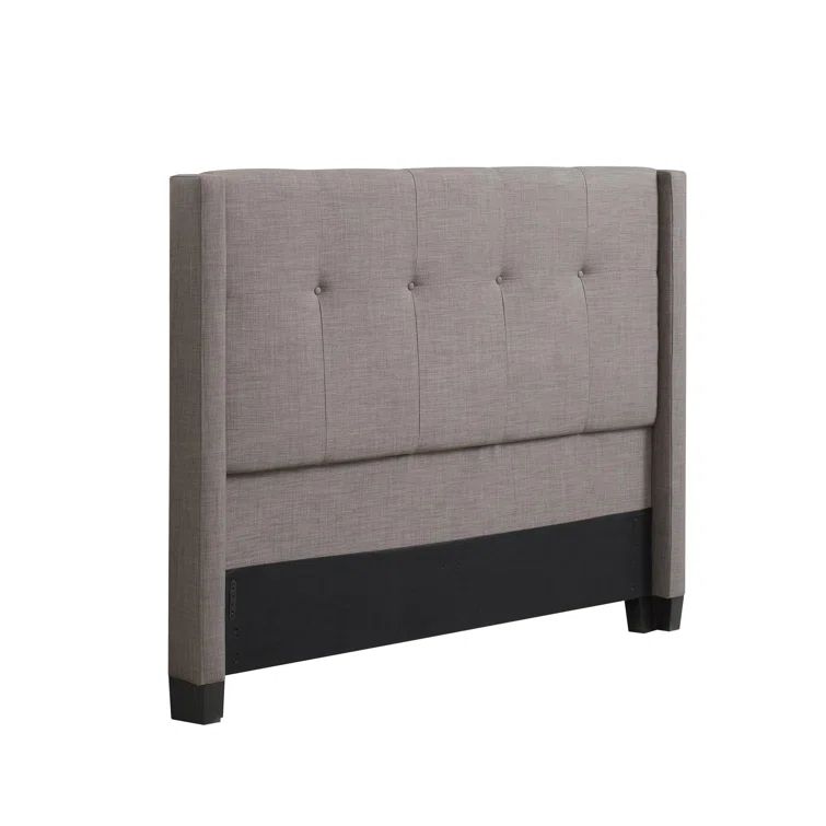 Geneva Queen Linen Upholstered Tufted Headboard with Solid Wood Frame