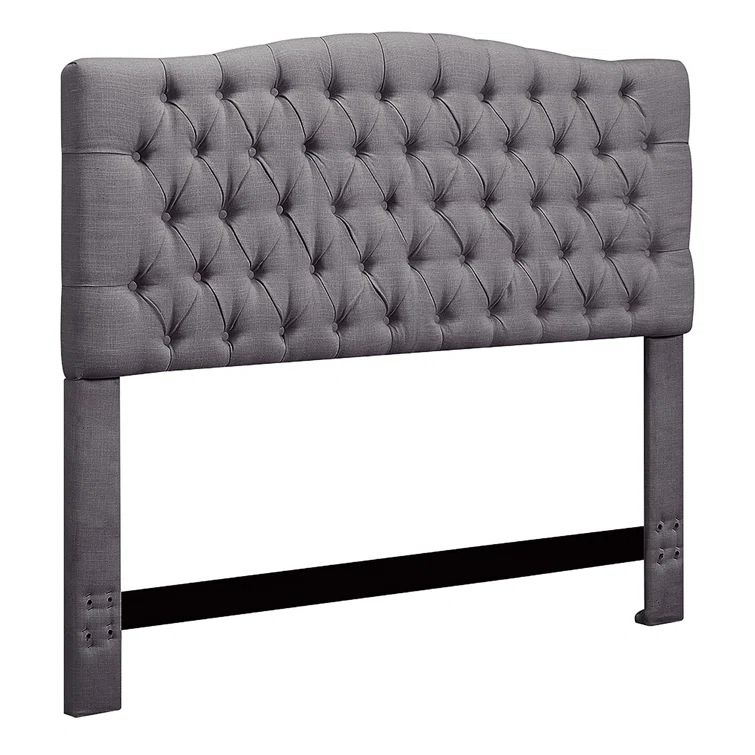 Celeste Gray Queen Upholstered Tufted Headboard
