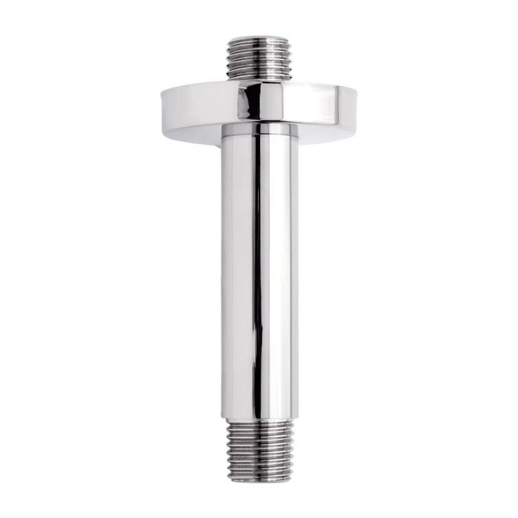 4" Chrome Ceiling-Mount Shower Arm with Escutcheon Plate