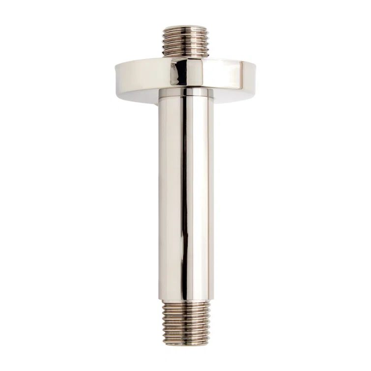 Polished Nickel 4" Ceiling-Mount Shower Arm with Escutcheon Plate