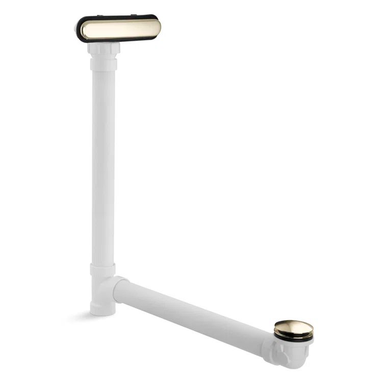 Vibrant French Gold Brass Slotted Overflow Bath Drain