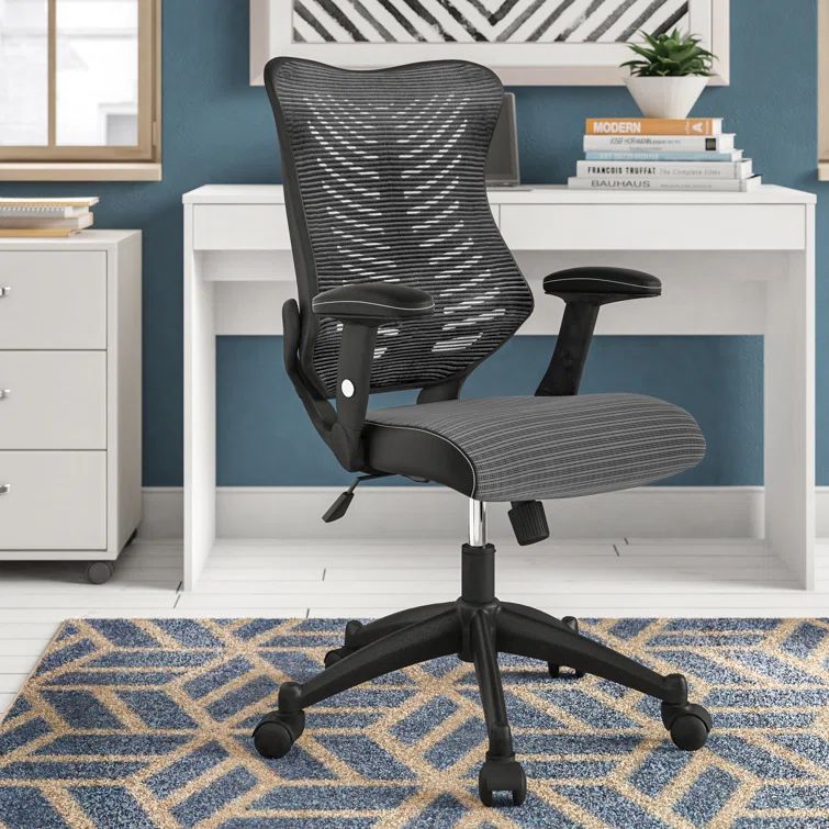 ErgoFlex High Back Executive Gray Mesh Swivel Chair with Lumbar Support