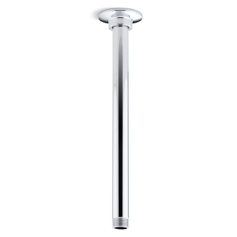 Polished Chrome Ceiling Mount Shower Arm with Flange