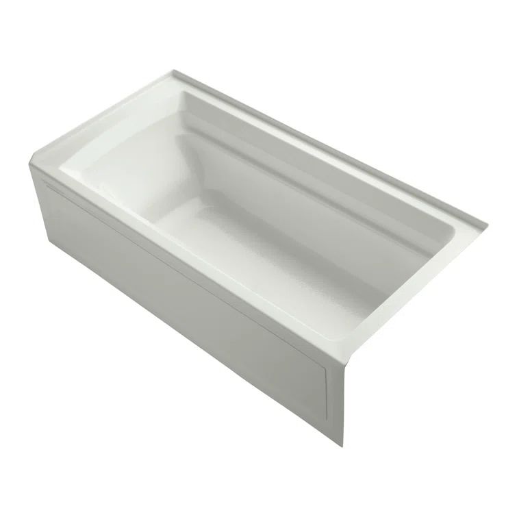 Dune Acrylic Alcove Soaking Bathtub with Comfort Depth