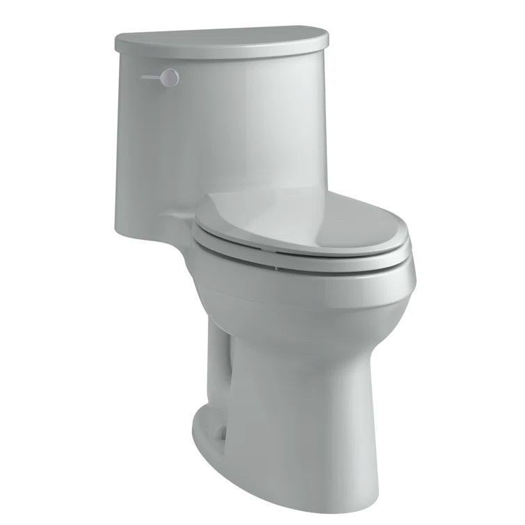 Ice Grey High Efficiency Elongated One-Piece Toilet