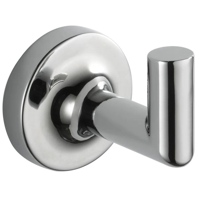 Chrome Modern Single Robe Hook with Brass Construction