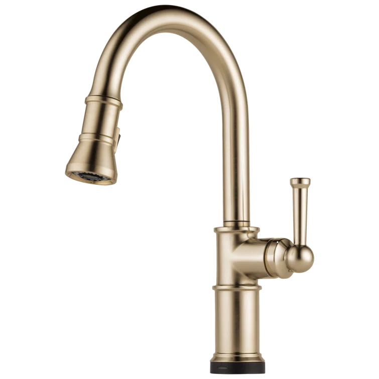 Modern Stainless Steel Pull-Down Kitchen Faucet with Brass Handle