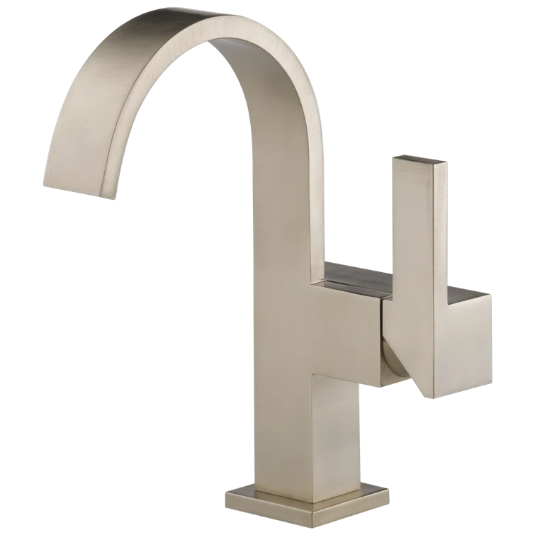 Brushed Nickel Single Handle Modern Lavatory Faucet