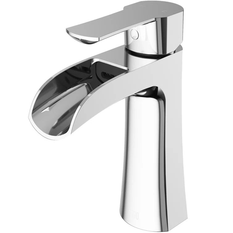 Paloma Chrome Single Hole Brass Bathroom Faucet
