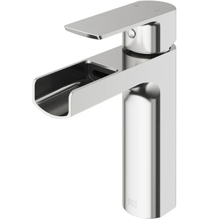 Ileana Modern 6 3/4" Black Nickel Single Hole Bathroom Faucet