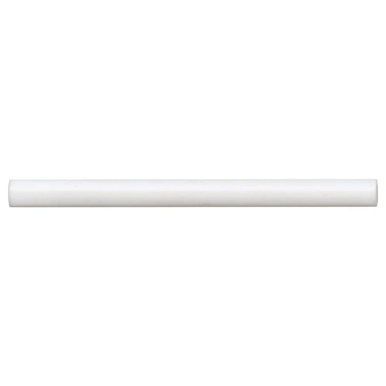Reine 0.5" x 8" Matte White Ceramic Trim Tile