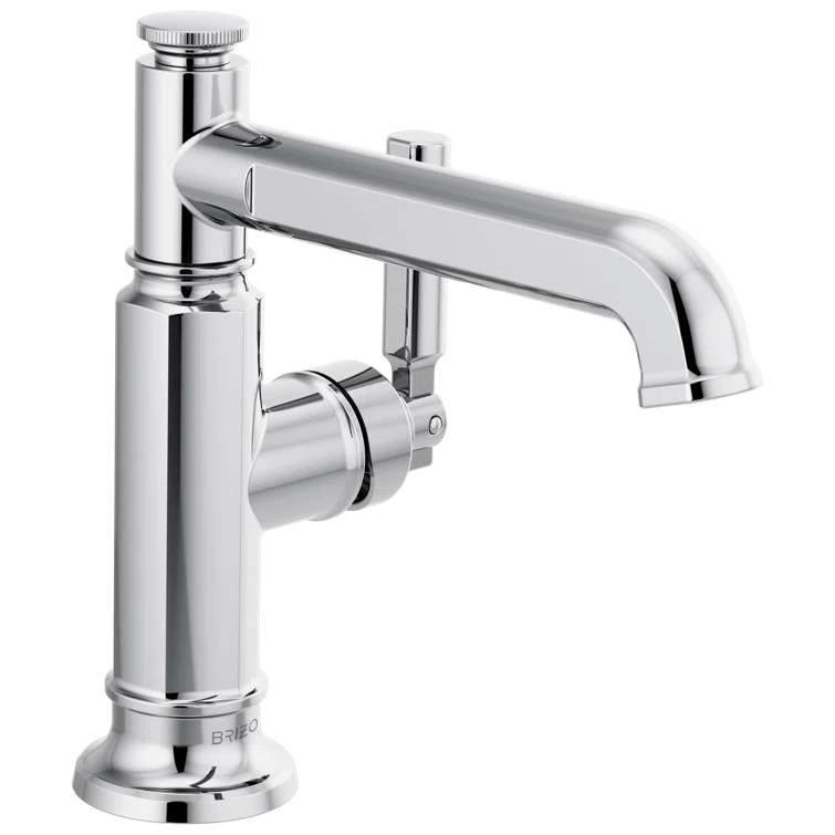 SleekStream Chrome 7'' Modern Single-Handle Brass Bathroom Faucet