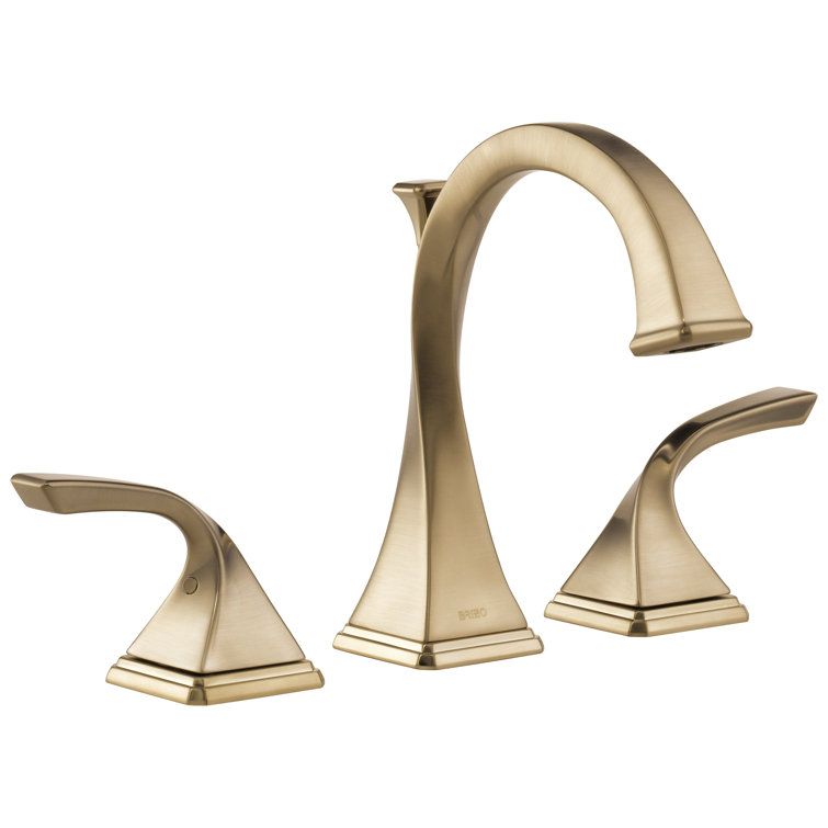 Elegant Polished Nickel Widespread Bathroom Faucet with Dual Handles