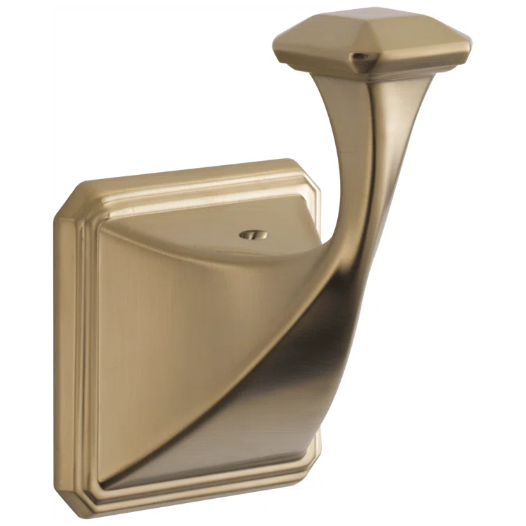 Luxe Gold Polished Nickel Wall Mount Robe Hook