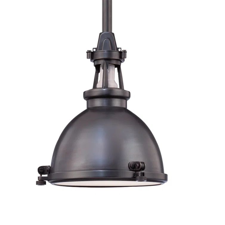 Massena Dome-Shaped Industrial Pendant Light in Old Bronze