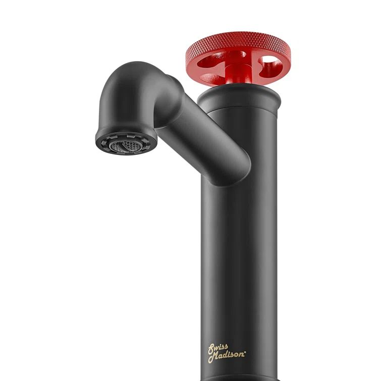 Matte Black Brass Single-Handle Bathroom Faucet