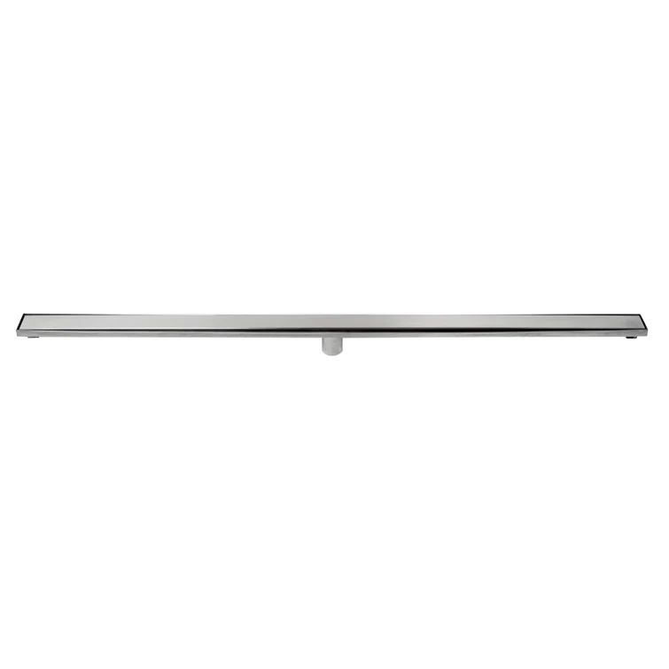 59" Polished Stainless Steel Linear Shower Drain with Solid Cover