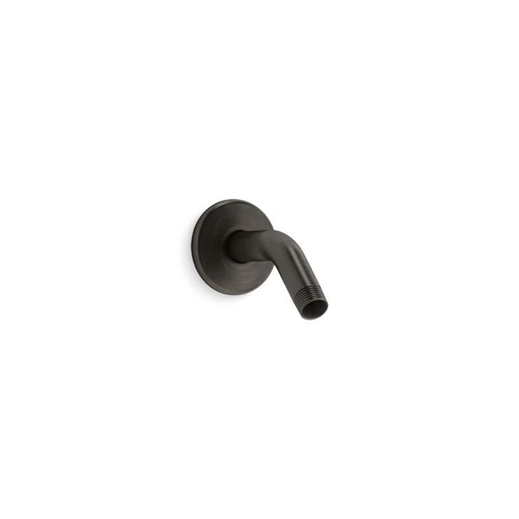 Oil-Rubbed Bronze Wall-Mounted Shower Arm with Flange