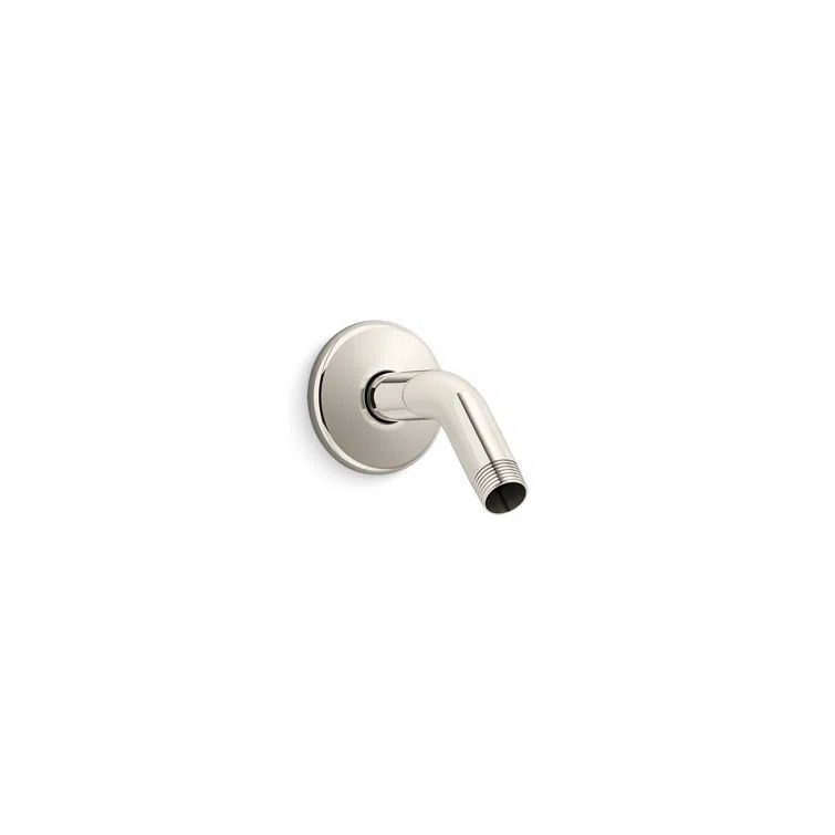 Vibrant Polished Nickel Wall-Mounted Shower Arm with Flange