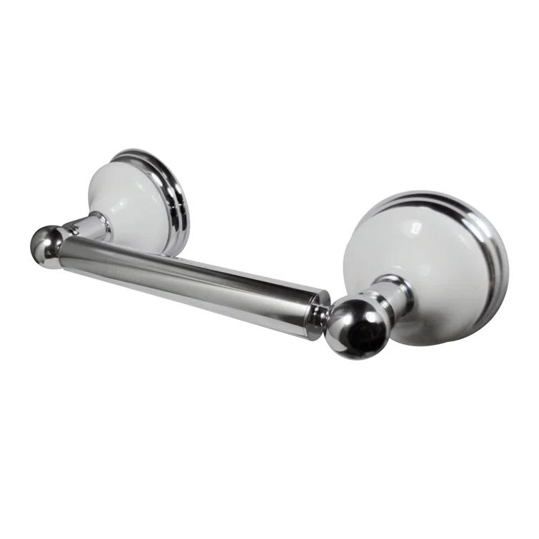 Victorian Polished Chrome Wall-Mounted Toilet Paper Holder