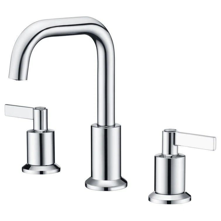 Polished Chrome 8'' Widespread 2-Handle Bathroom Faucet