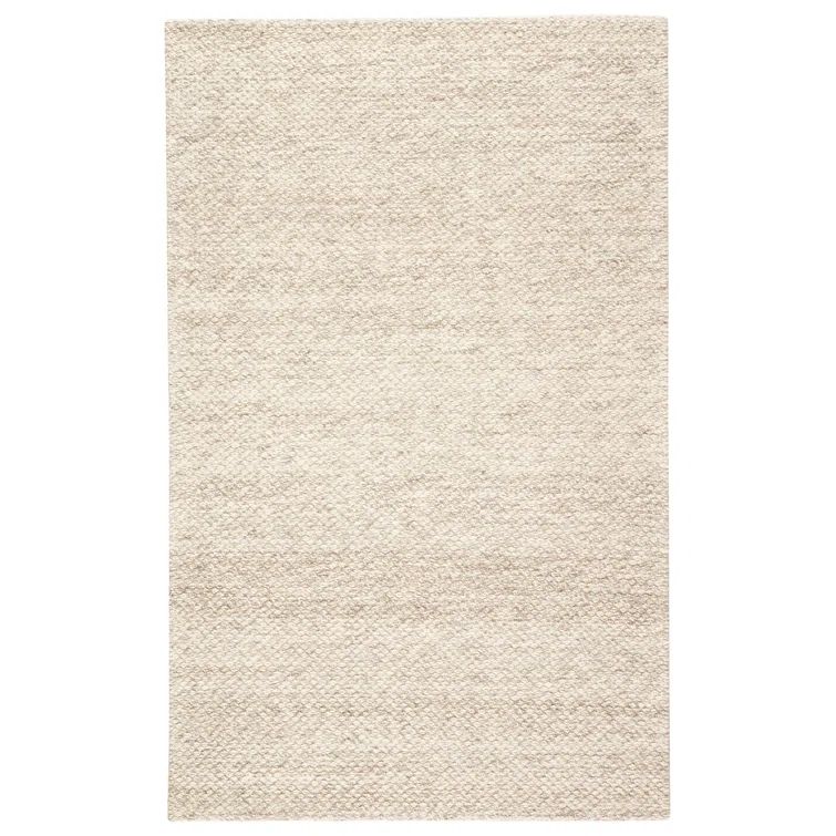 Ivory Coastline Bliss Hand-tufted Wool Rectangular Rug