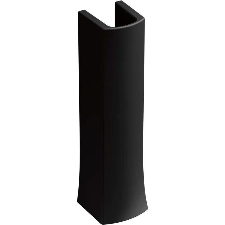 Kelston Black Vitreous China Pedestal Bathroom Sink