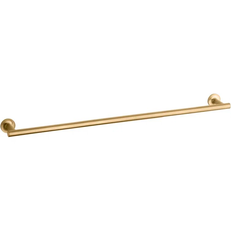 30" Matte Gold Wall Mounted Towel Bar