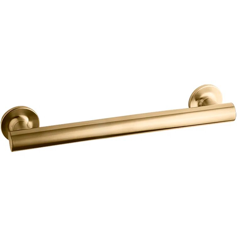 18" Vibrant Brushed Moderne Brass Metal Grab Bar