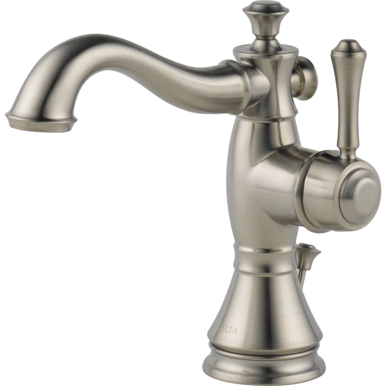 Stainless Steel Single Handle Bathroom Faucet with Metal Drain Assembly