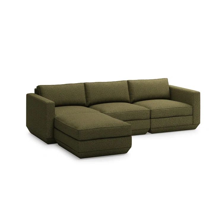 Copenhagen Terra Two-Piece Fabric Track Arm Sectional Sofa
